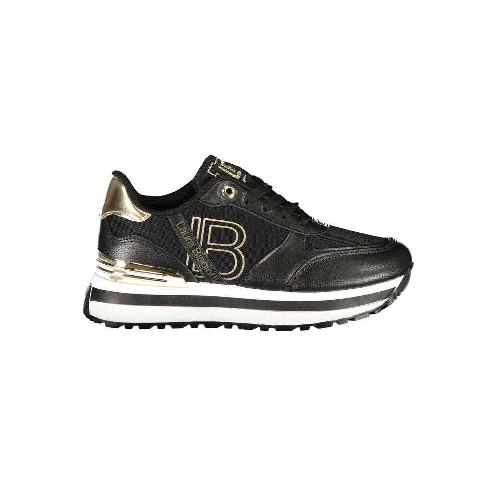 Baskets noires en polyester pour femme Laura Biagiotti