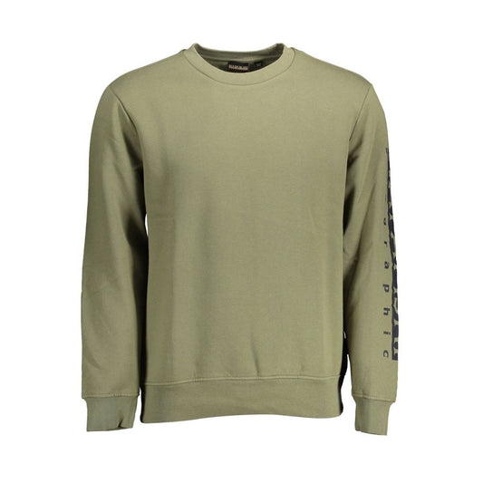 Pull Napapijri en coton vert pour homme