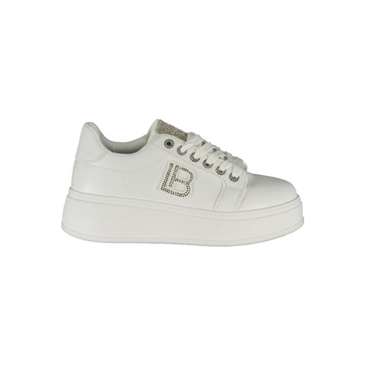 Laura Biagiotti Weiße Polyester Damen Sneaker