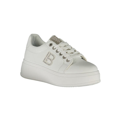 Laura Biagiotti Weiße Polyester Damen Sneaker