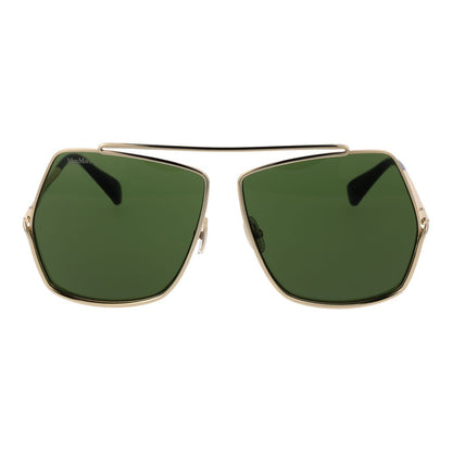 Lunettes de soleil dorées pour femmes Max Mara