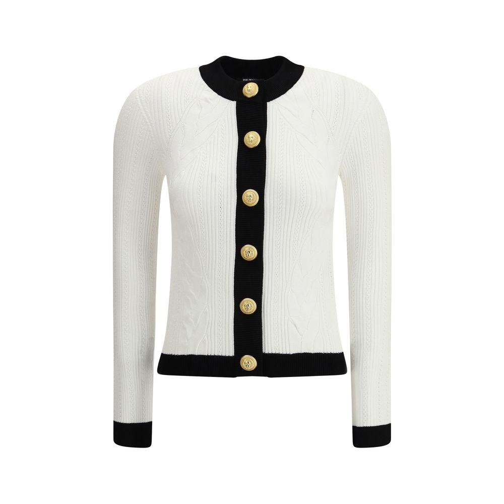 Cardigan avec garniture contrastée