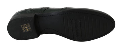 Chaussures Oxford Broque en cuir vert Dolce &amp; Gabbana à bout golf