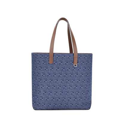 Fendi – Bestickte Tragetasche aus Denim