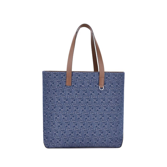 Fendi – Bestickte Tragetasche aus Denim