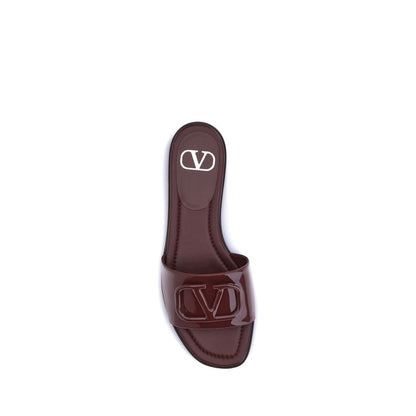 Valentino Garavani VLogo Slide-Sandalen aus Lackleder