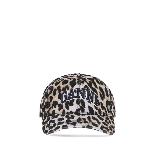 Ganni Baseballkappe mit Leopardenmuster