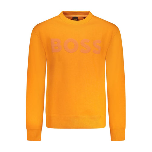 Orangefarbener Baumwollpullover von Hugo Boss
