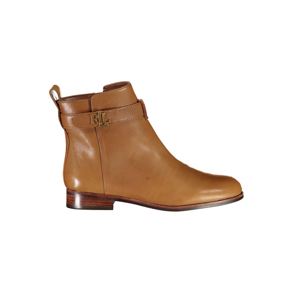 Botte en cuir marron pour femme
