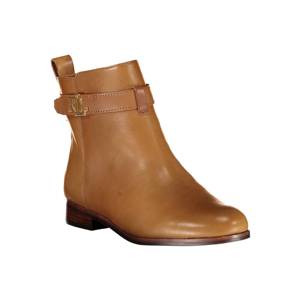 Botte en cuir marron pour femme