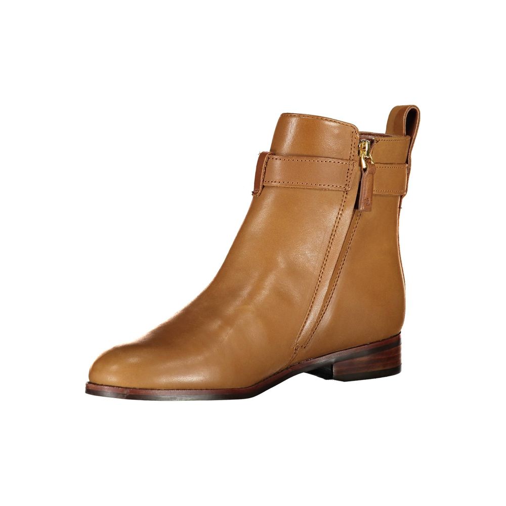 Botte en cuir marron pour femme