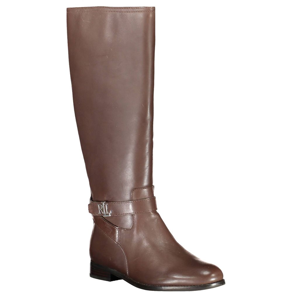 Botte en cuir marron pour femme