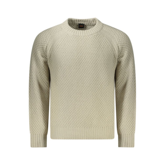 Beigefarbener Wollpullover von Hugo Boss