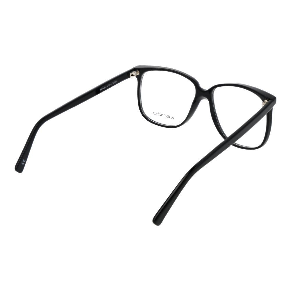 Montures de lunettes de vue unicolores noires pour homme et femme de Andy Wolf