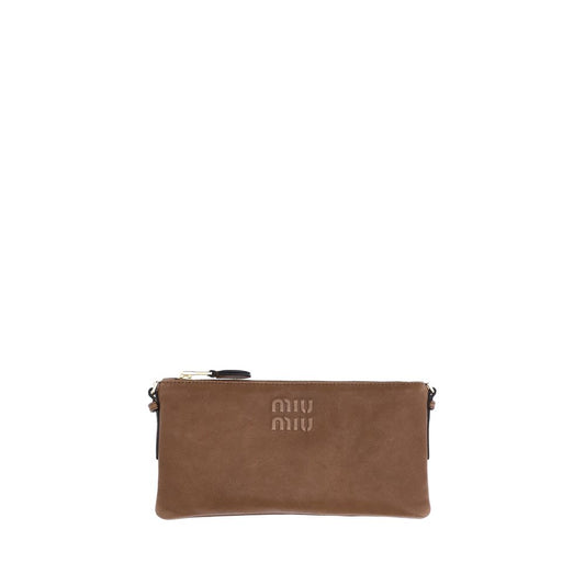 Pochette en cuir Miu Miu