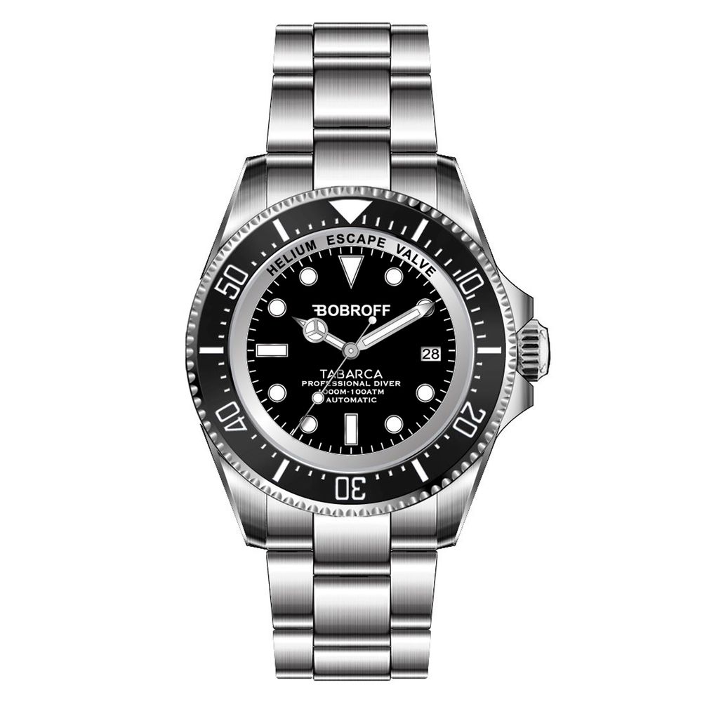 Montre en acier inoxydable gris