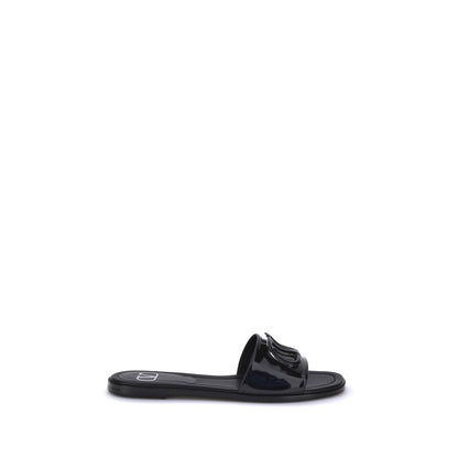 Valentino Garavani VLogo Slide-Sandalen aus Lackleder