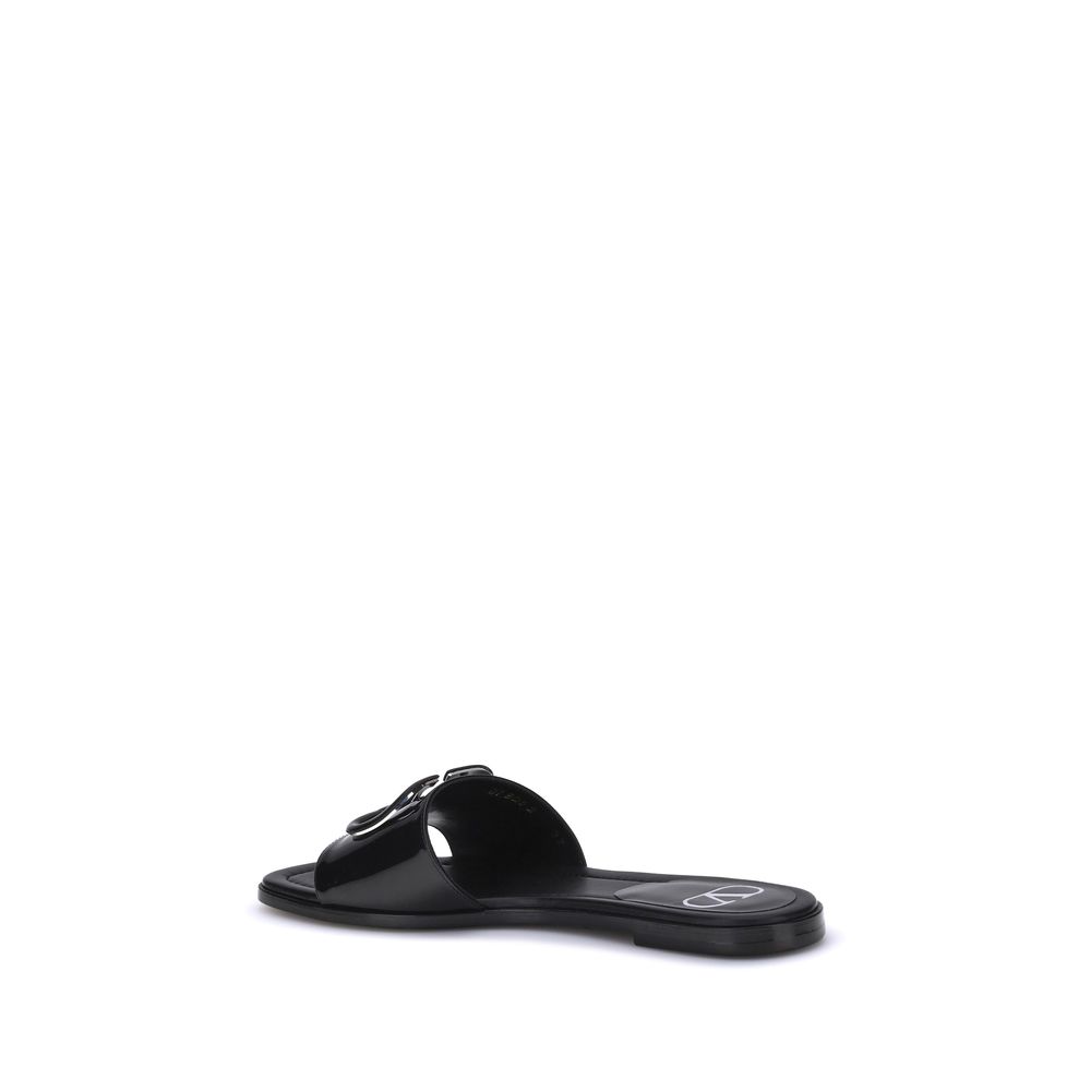 Valentino Garavani VLogo Slide-Sandalen aus Lackleder
