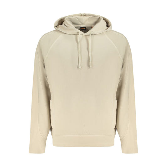 Beigefarbener Baumwollpullover von Hugo Boss