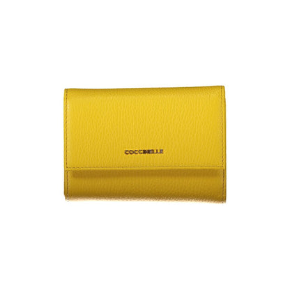 Coccinelle Gelbe Lederbrieftasche