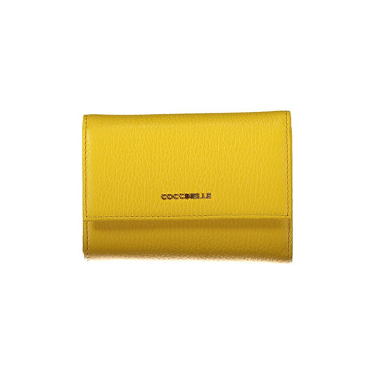 Coccinelle Gelbe Lederbrieftasche