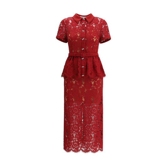 Robe midi en dentelle Self-Portrait