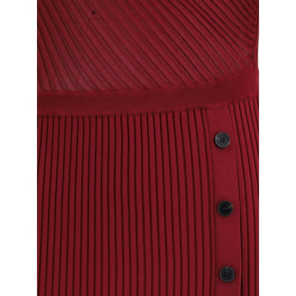 Self-Portrait Ribbed midi Dress