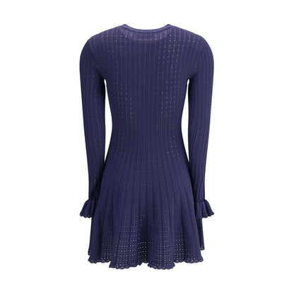 Self-Portrait Knit short pointelle Dress