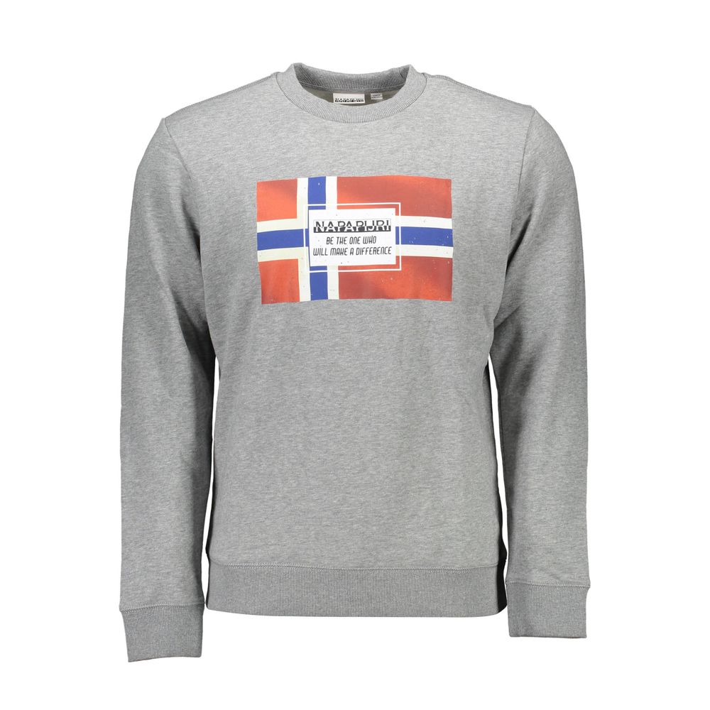 Pull en coton gris Napapijri
