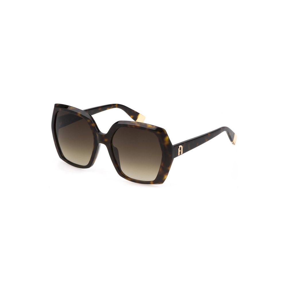 Lunettes de soleil Furla en acétate marron pour femme
