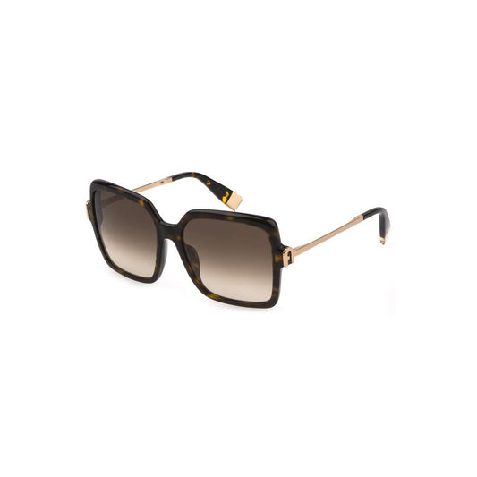 Lunettes de soleil Furla en acétate marron pour femme