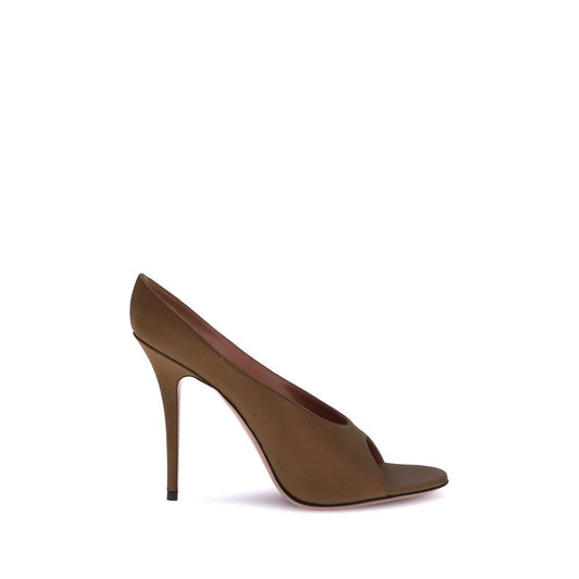 Amina Muaddi Anok Satin-Sandalen