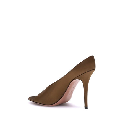 Amina Muaddi Anok Satin-Sandalen