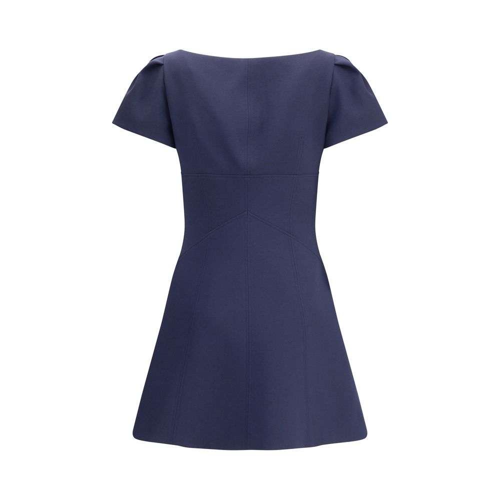 Robe courte à manches courtes bouffantes