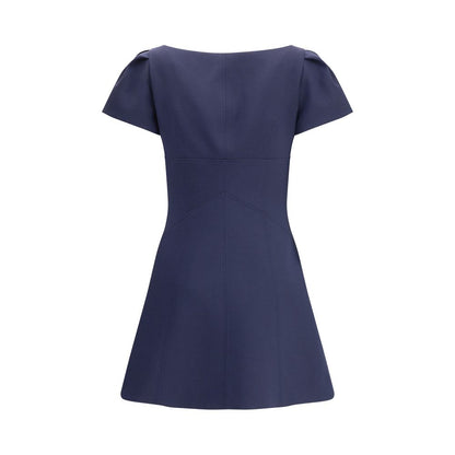 Robe courte Alexander McQueen à manches courtes froncées