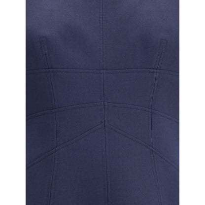 Robe courte Alexander McQueen à manches courtes froncées