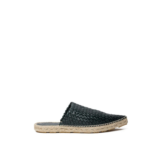 Bottega Veneta Espadrille aus grünem Leder