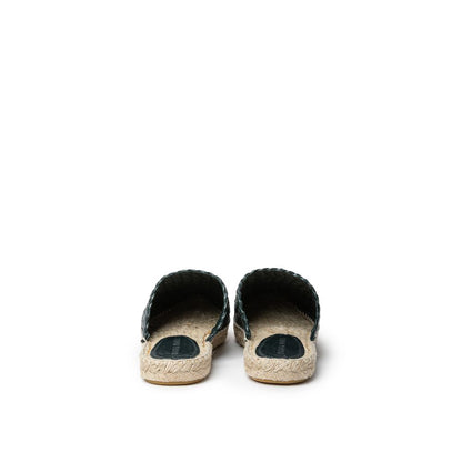 Bottega Veneta Espadrille aus grünem Leder