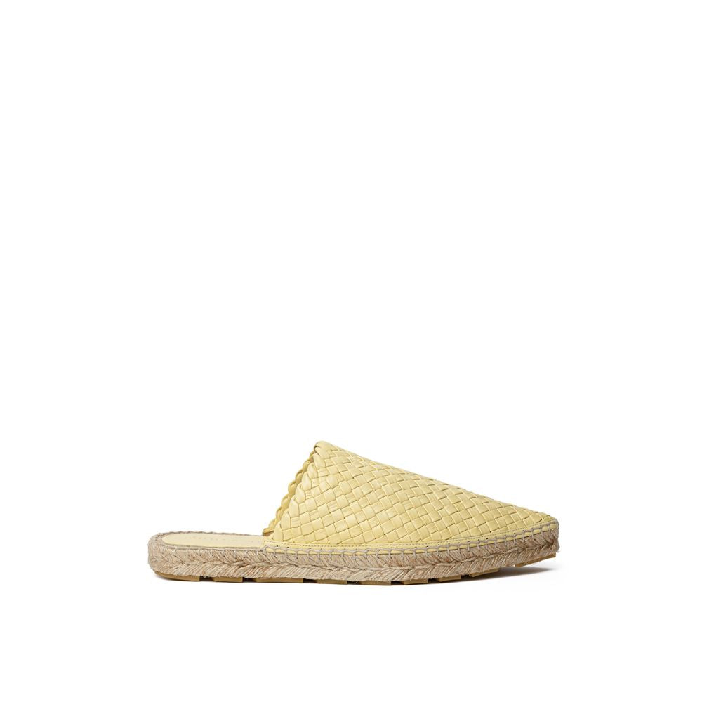 Espadrille en cuir jaune
