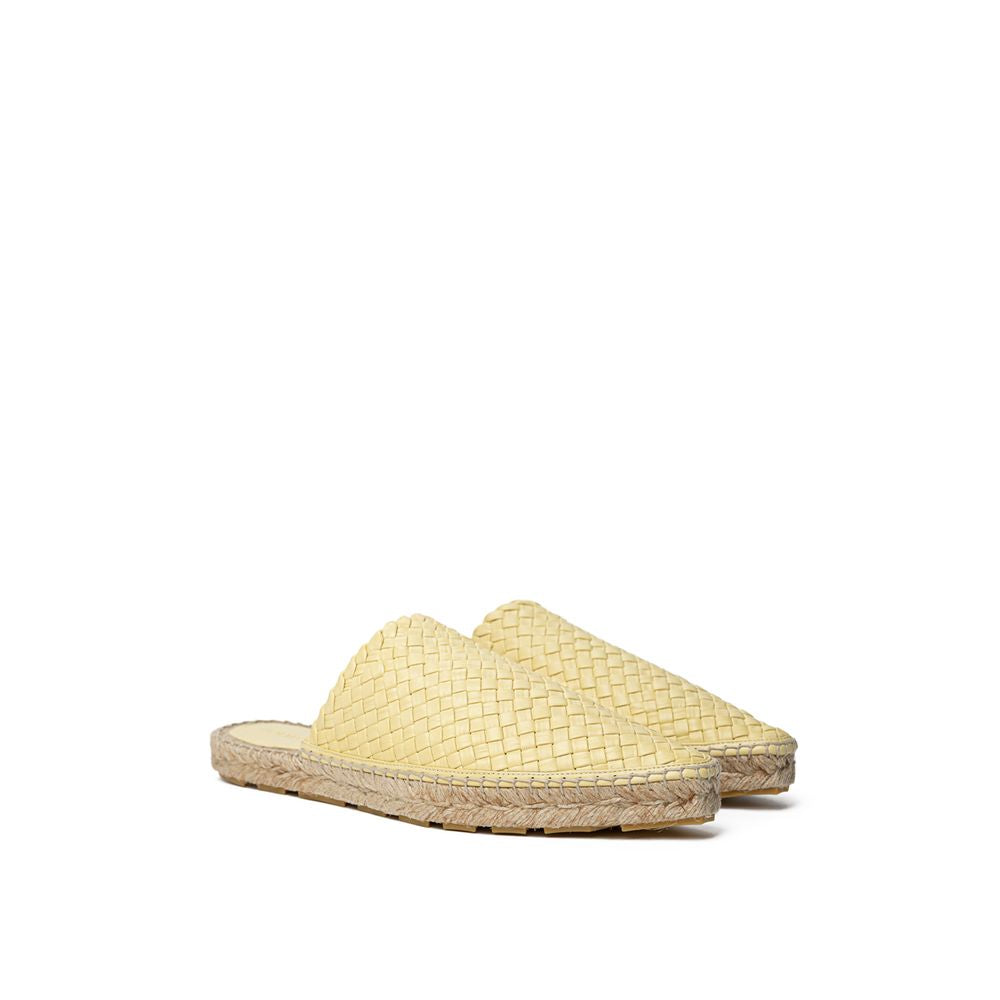 Espadrille en cuir jaune