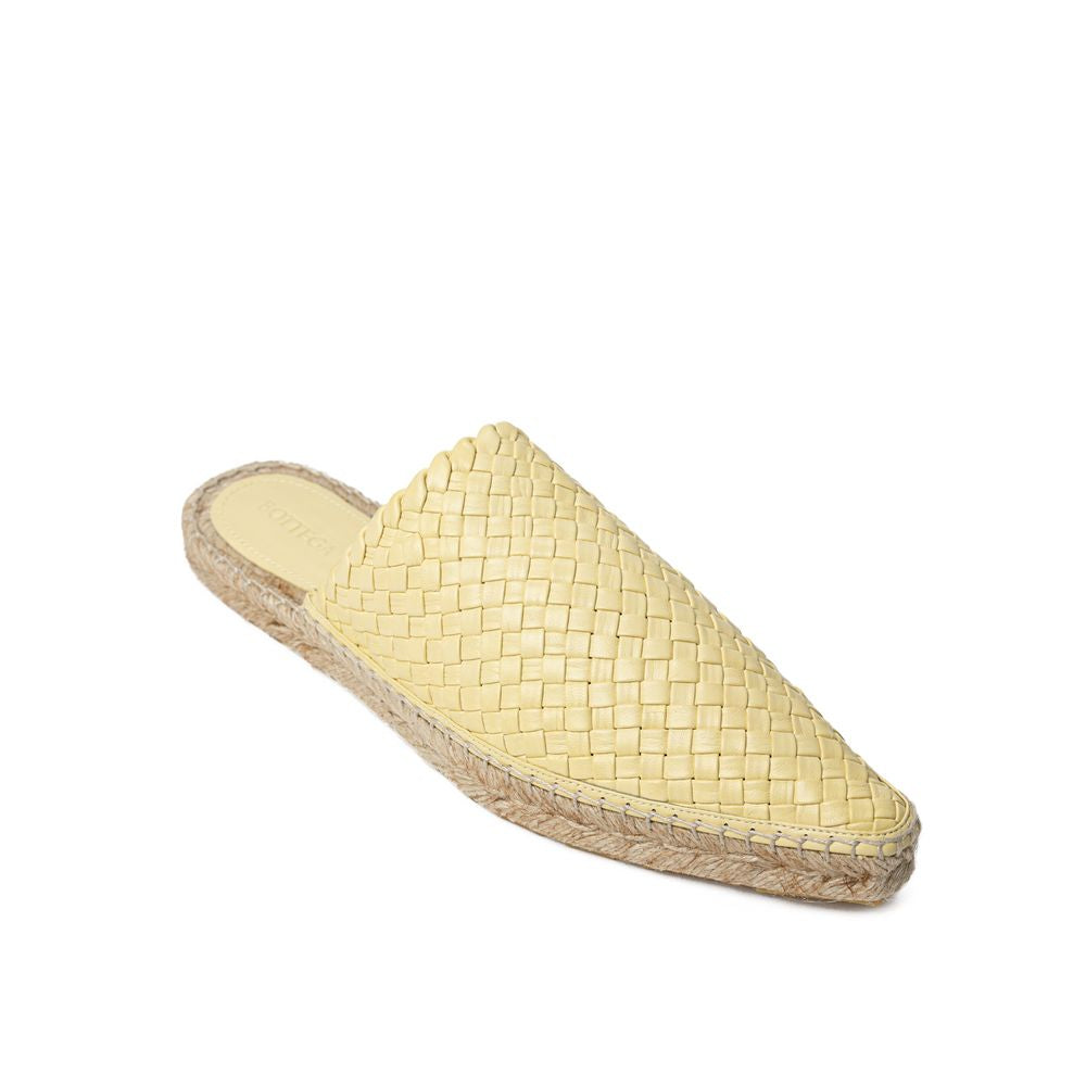 Espadrille en cuir jaune