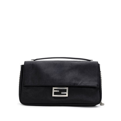 Fendi – Schwarze Leder-Umhängetasche