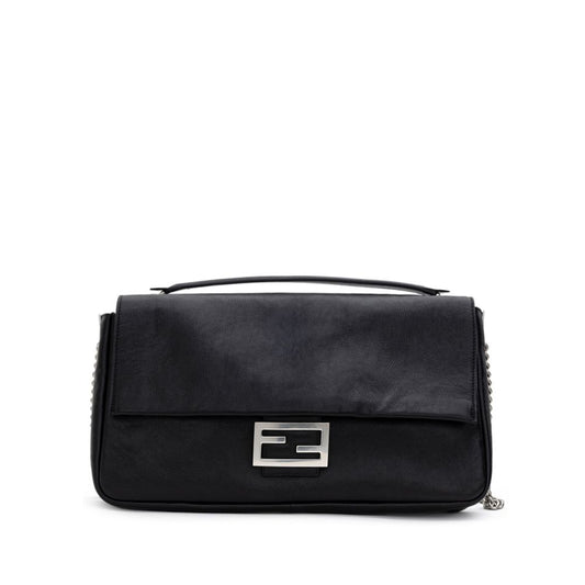 Fendi – Schwarze Leder-Umhängetasche