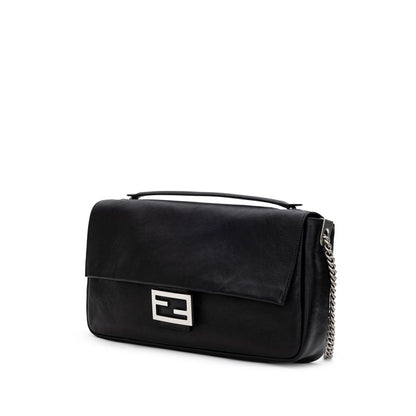 Fendi – Schwarze Leder-Umhängetasche