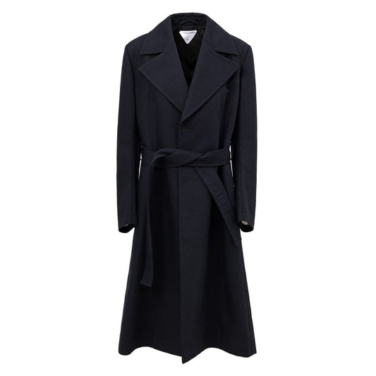 Bottega Veneta Blauer Baumwoll-Trenchcoat