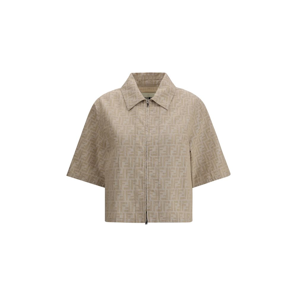Veste courte en chambray