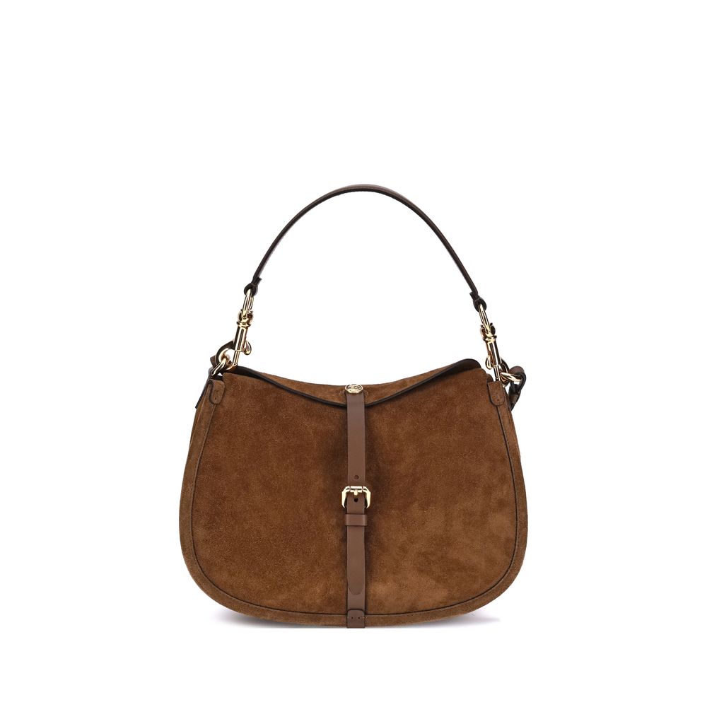 Etro Schultertasche aus Wildleder mit Pony-Print