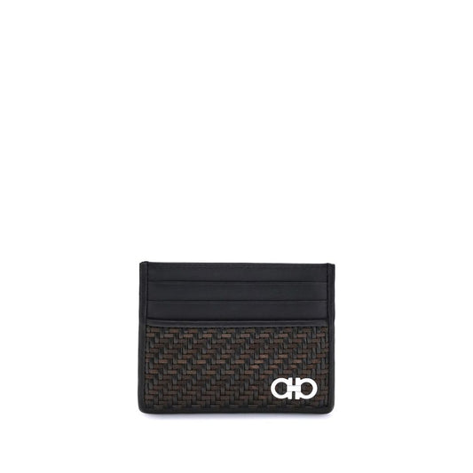 Porte-cartes tissé Gancini de Ferragamo