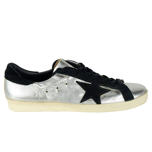 Golden Goose Grauer Sneaker aus Kalbsleder
