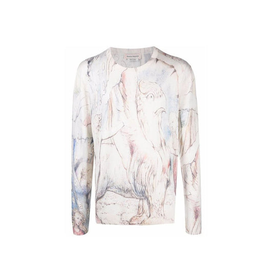 Pullover mit „William Blake Dante“-Print von Alexander McQueen